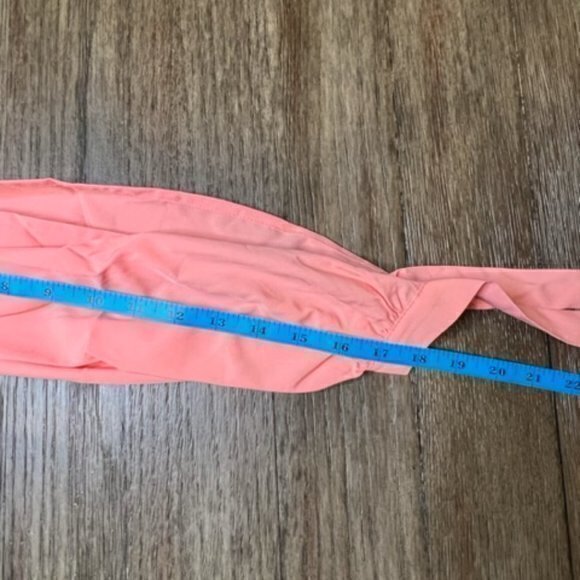 🛍️2 for $25 Sale🛍️ Off Shoulder Blouse Tie Sleeve Casual Dressy Small Coral - Picture 6 of 12